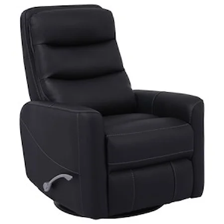 Contemporary Swivel Glider Recliner with Articulating Headrest